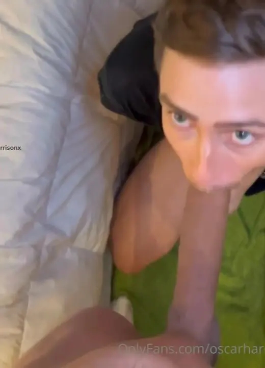oscarharrisonx gets his massive uncut cock sucked by a twink