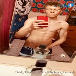 aiden_twink is jerking his spit lubricated uncut dick in the bathroom