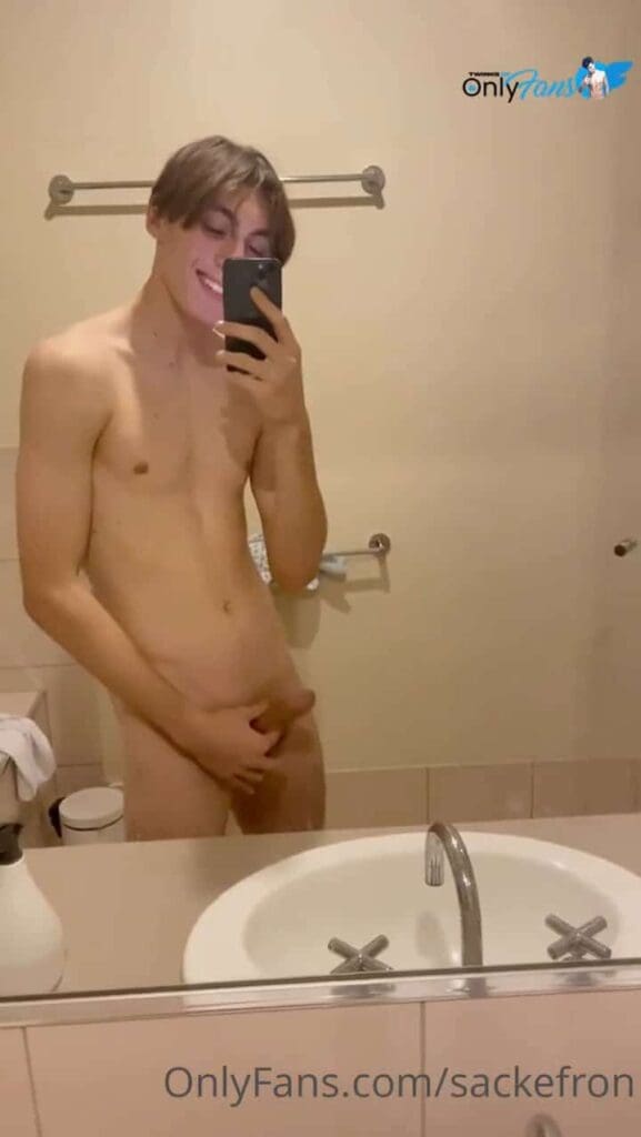 compilation of sackefron jerking off in front of a mirror